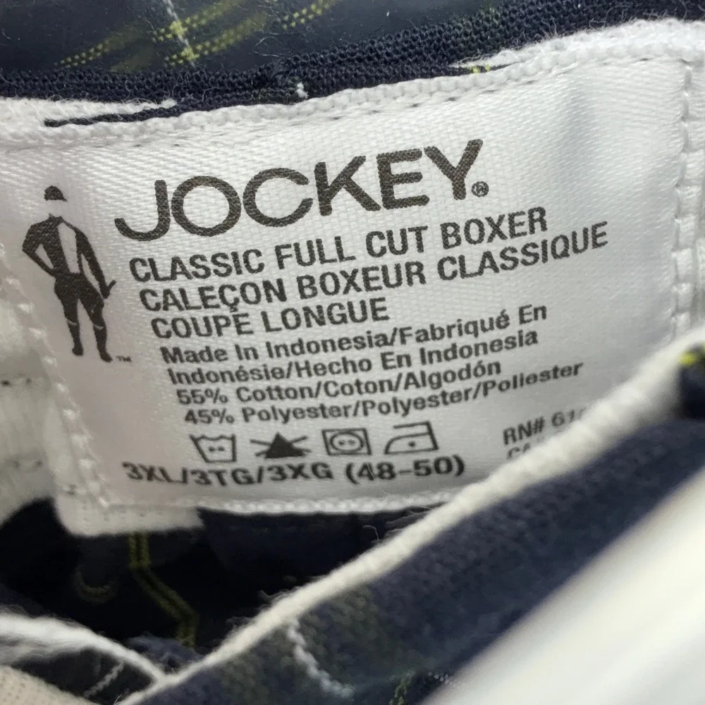 Jockey Classics 2 Pack Full Cut Woven Boxers Plaid 3XL 3TG 48-50 603039940